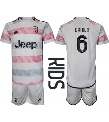 Juventus Danilo Luiz #6 Koszulka Wyjazdowych Dziecięca 2023-24 Krótki Rękaw (+ Krótkie spodenki)
